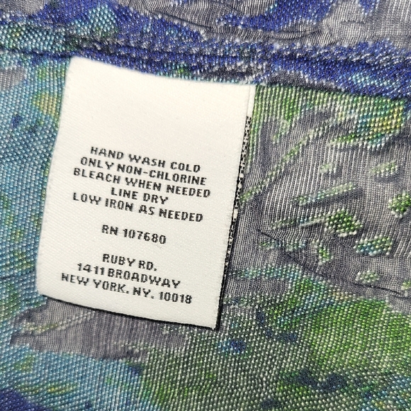 Ruby Rd. Blue and Green Patterned Jacket - Picture 6 of 12